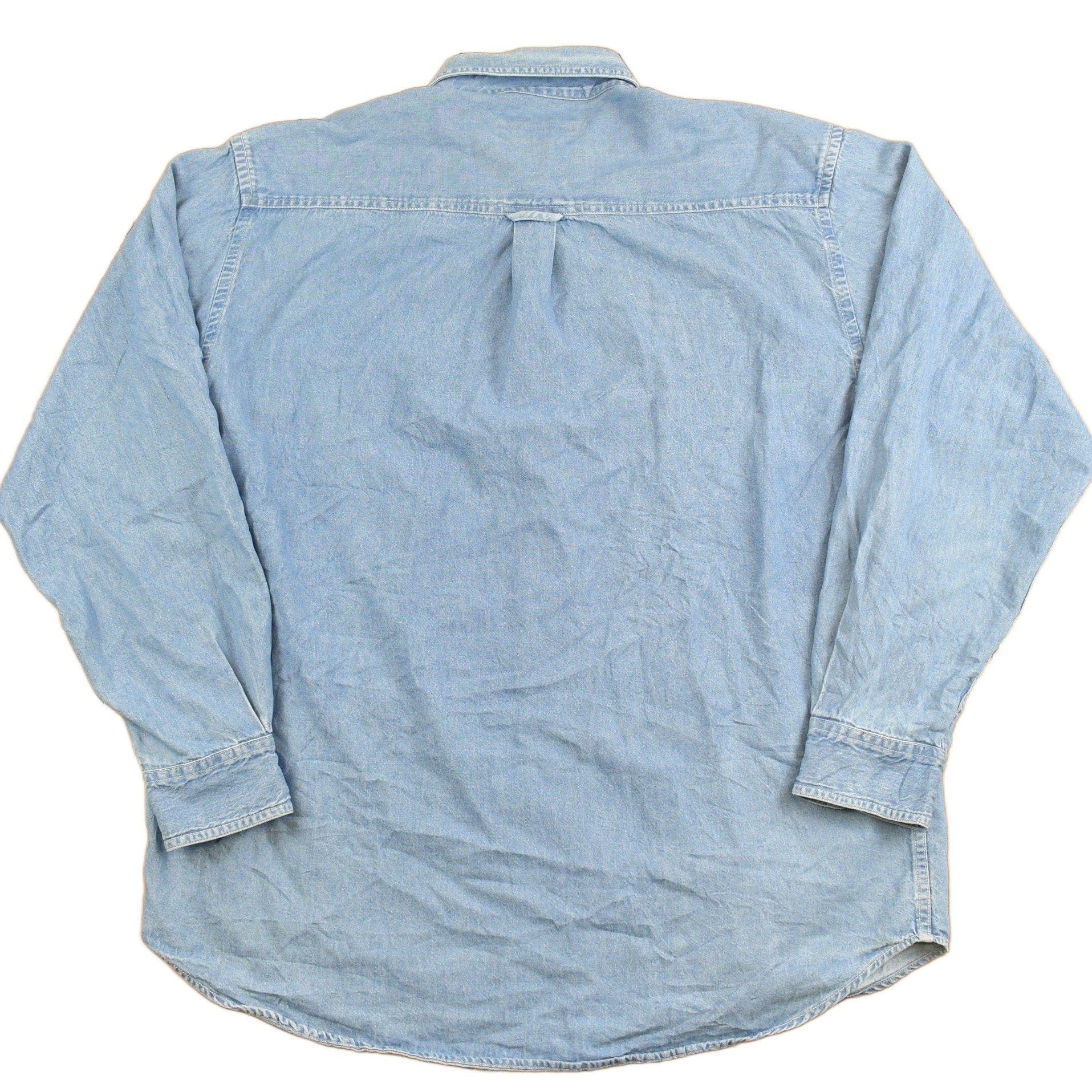 Vintage 1990s Bogari Denim Button Up Shirt Men's Large - Image 2