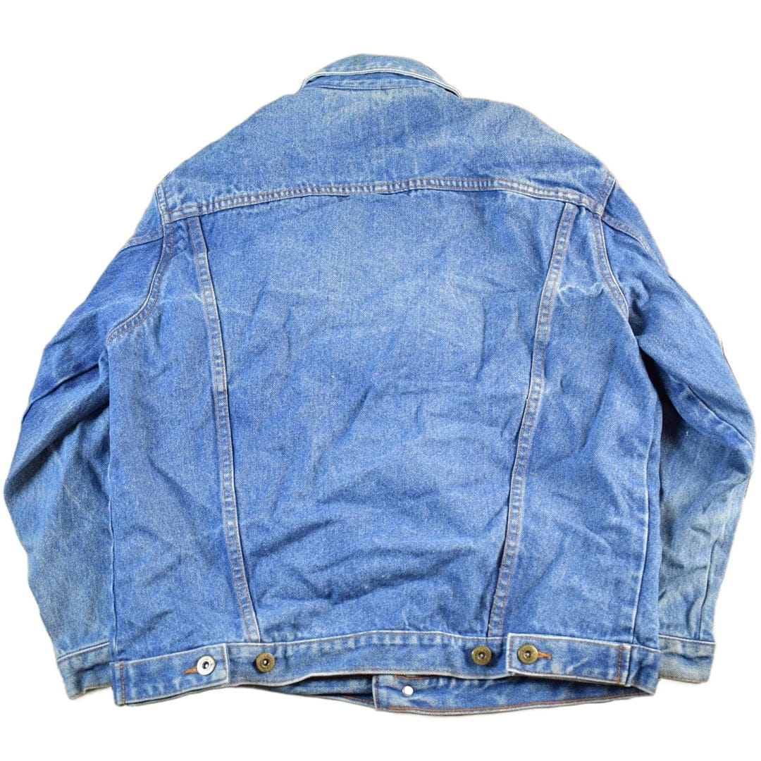 Vintage 1990s Bon Jour Denim Jean Trucker Jacket Men's Medium - Image 2