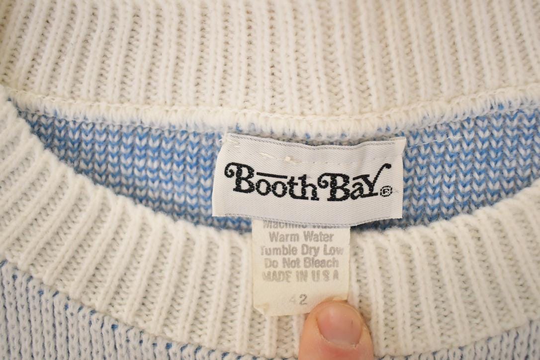 Vintage 1990s Boothbay Knit Crewneck Sweater Women's XL - Image 4