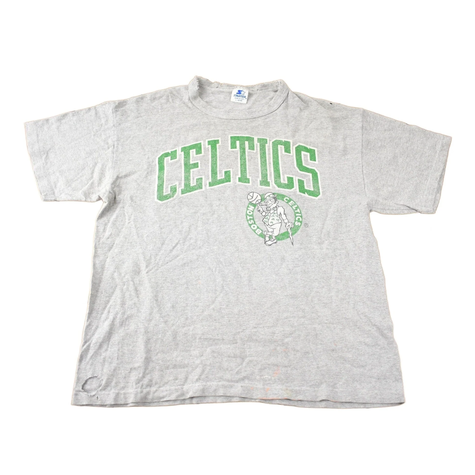 Vintage 1990s Boston Celtics NBA Basketball Starter Graphic T-Shirt Men's Large