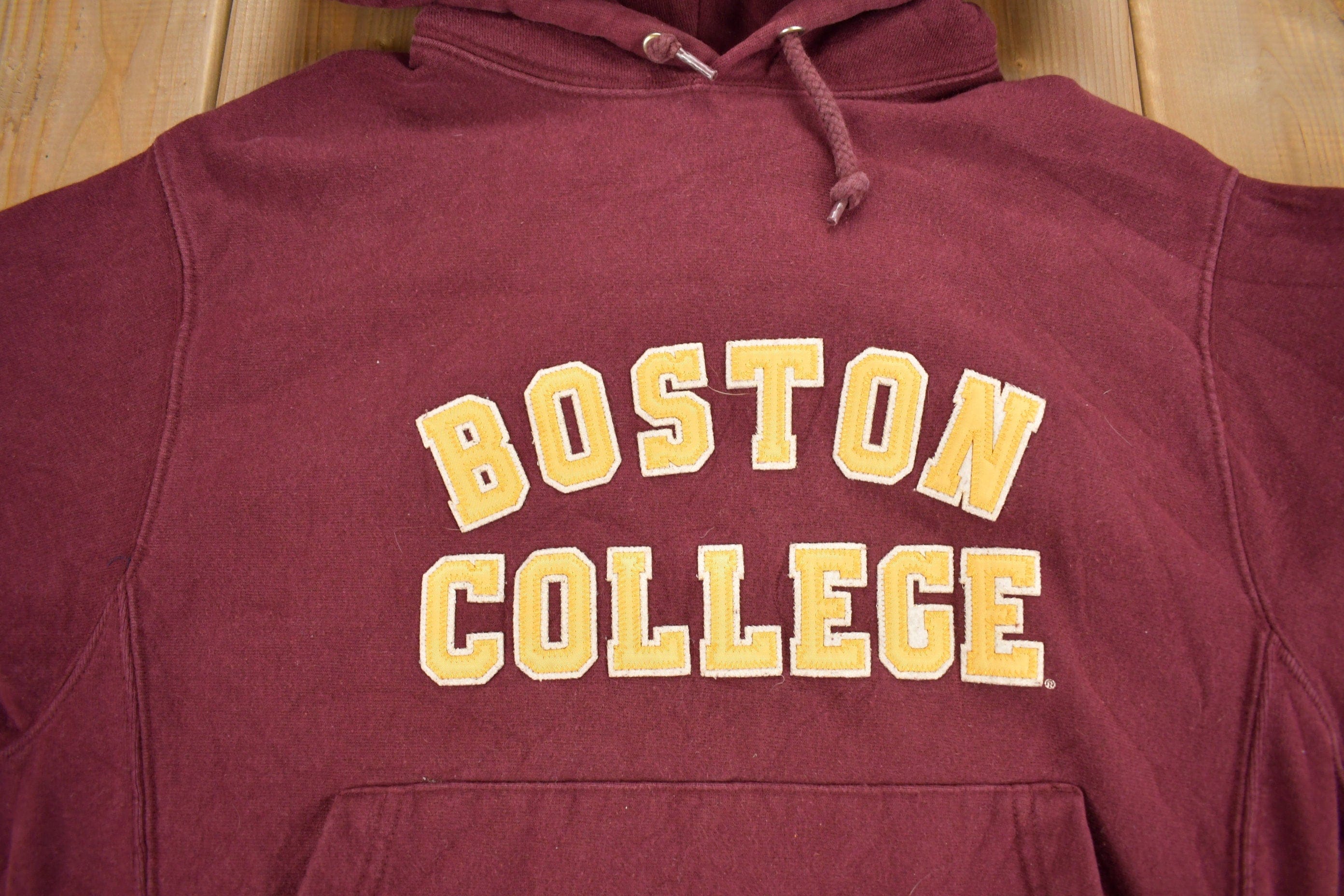 Vintage 1990s Boston College Champion Reverse Weave Collegiate Hoodie Men's S - Image 3