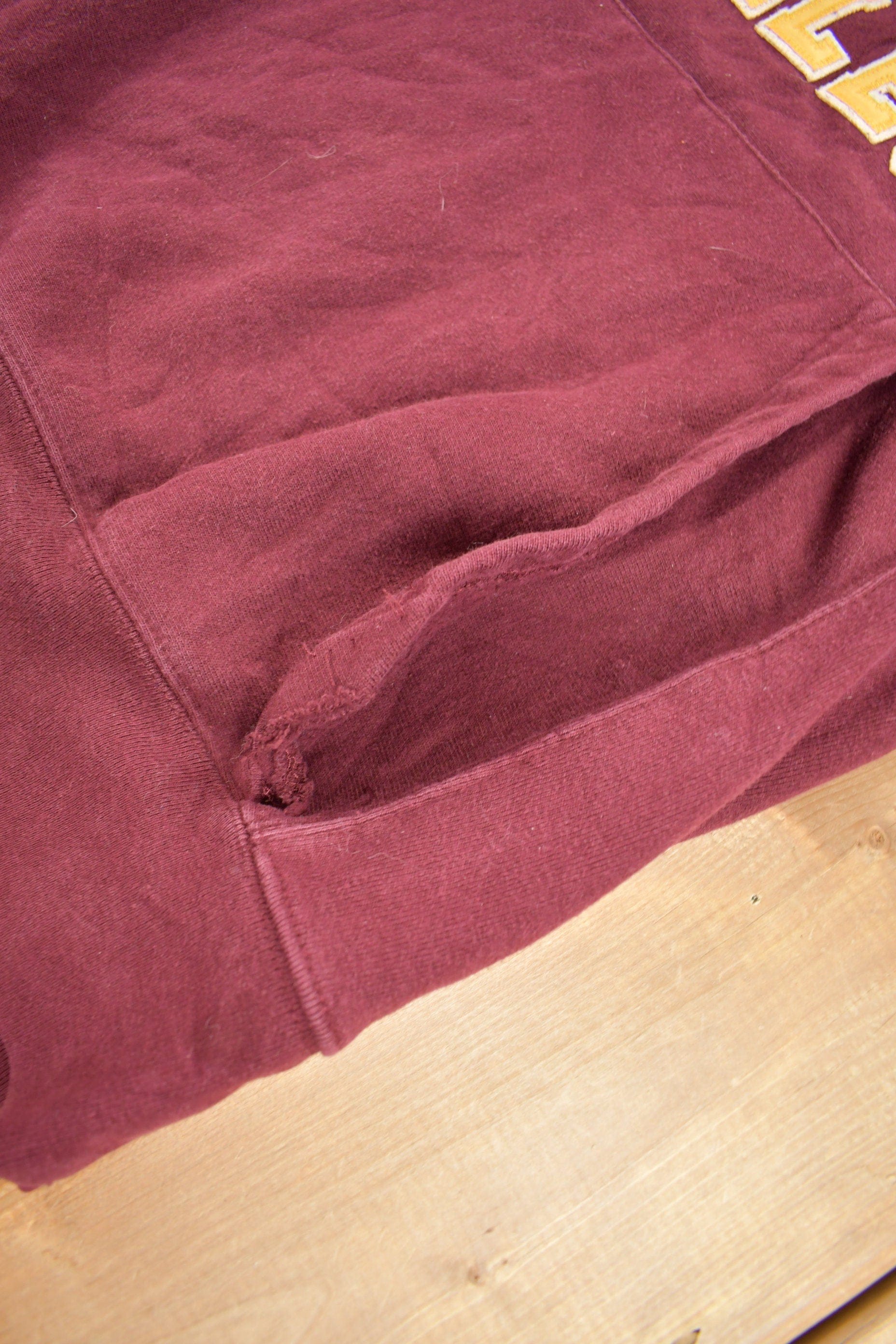 Vintage 1990s Boston College Champion Reverse Weave Collegiate Hoodie Men's S - Image 4