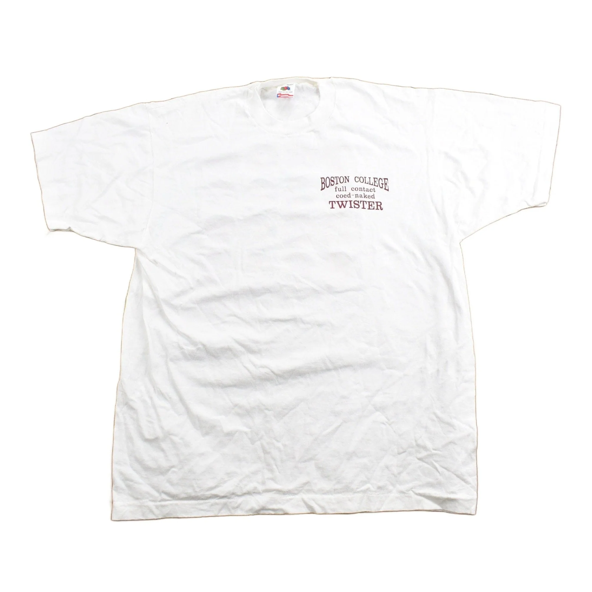Vintage 1990s Boston College Parody Naked Twister Graphic T Shirt Men's XL - Image 2