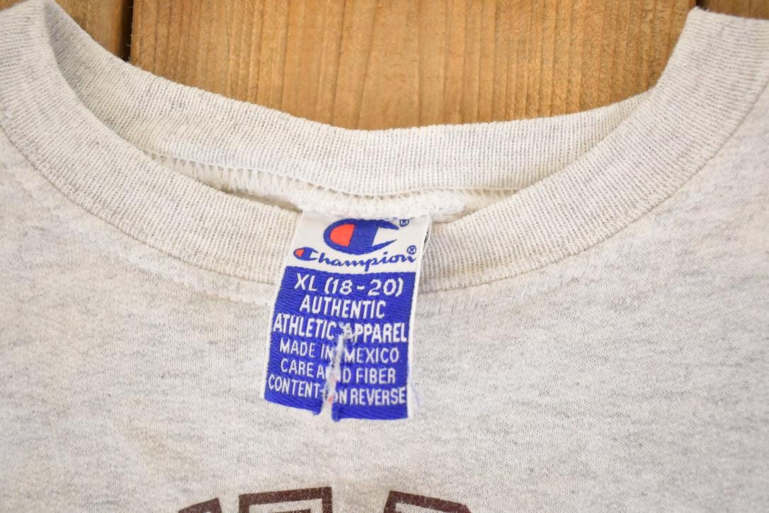 Vintage 1990s Boston University Champion Crewneck Sweatshirt Youth XL Men's XL - Image 5