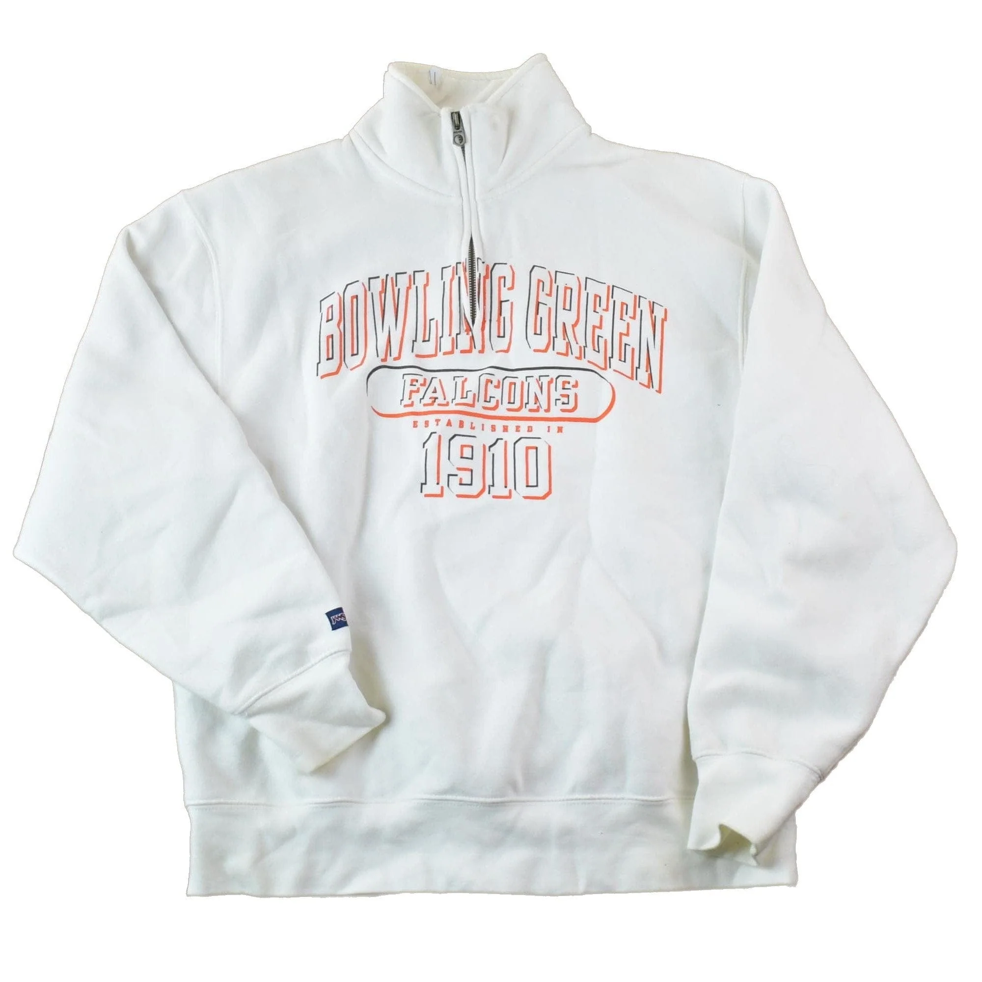 Vintage 1990s Bowling Green Falcons Quarter Zip Mock Neck University Collegiate Men's Medium