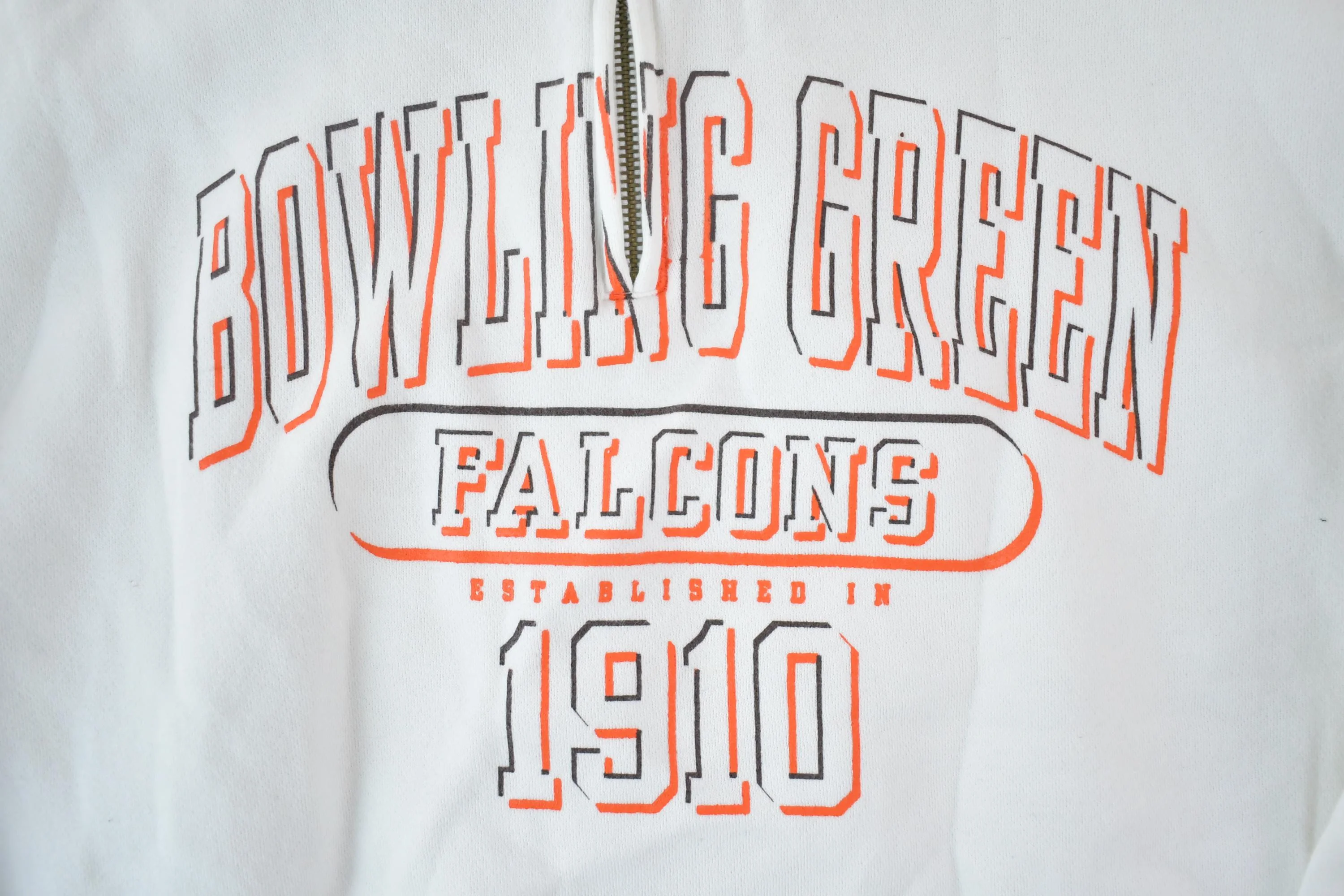 Vintage 1990s Bowling Green Falcons Quarter Zip Mock Neck University Collegiate Men's Medium - Image 4