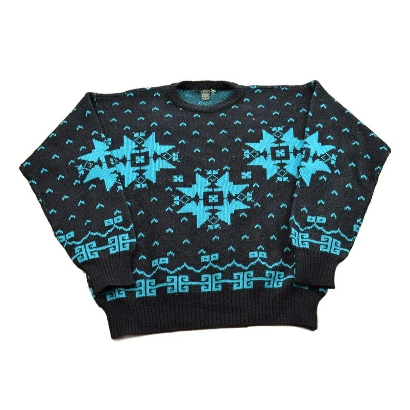 Vintage 1990s Brad Richards Wool Knitted Crewneck Sweater Men's Small
