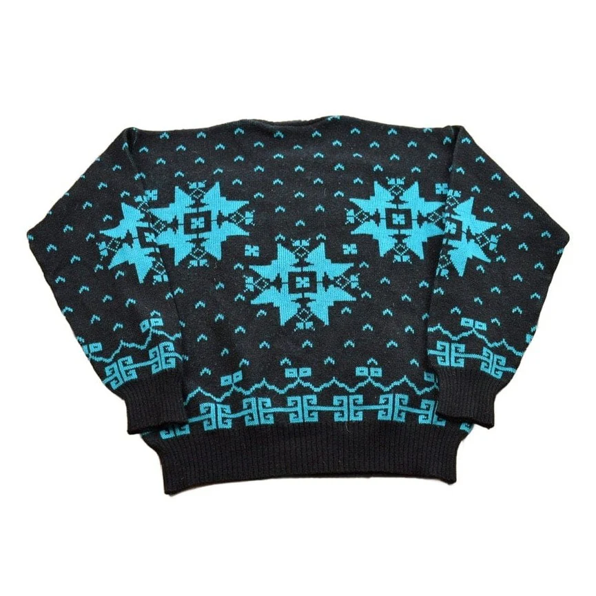 Vintage 1990s Brad Richards Wool Knitted Crewneck Sweater Men's Small - Image 2