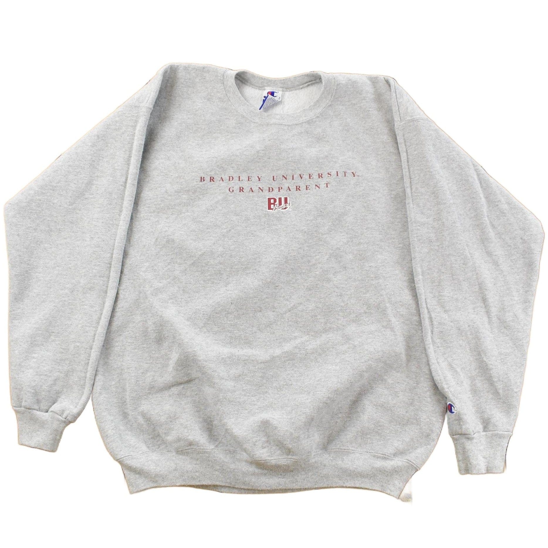 Vintage 1990s Bradley University Grandparent Crewneck Sweatshirt Men's Large