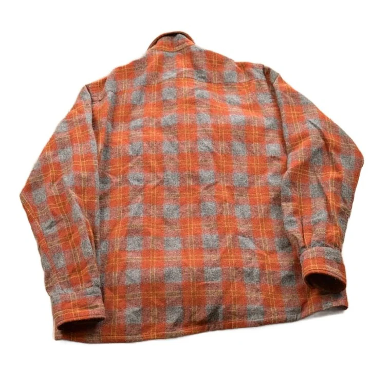 Vintage 1990s Brewster Wool Plaid Flannel Button Up Shirt Men's Small - Image 2