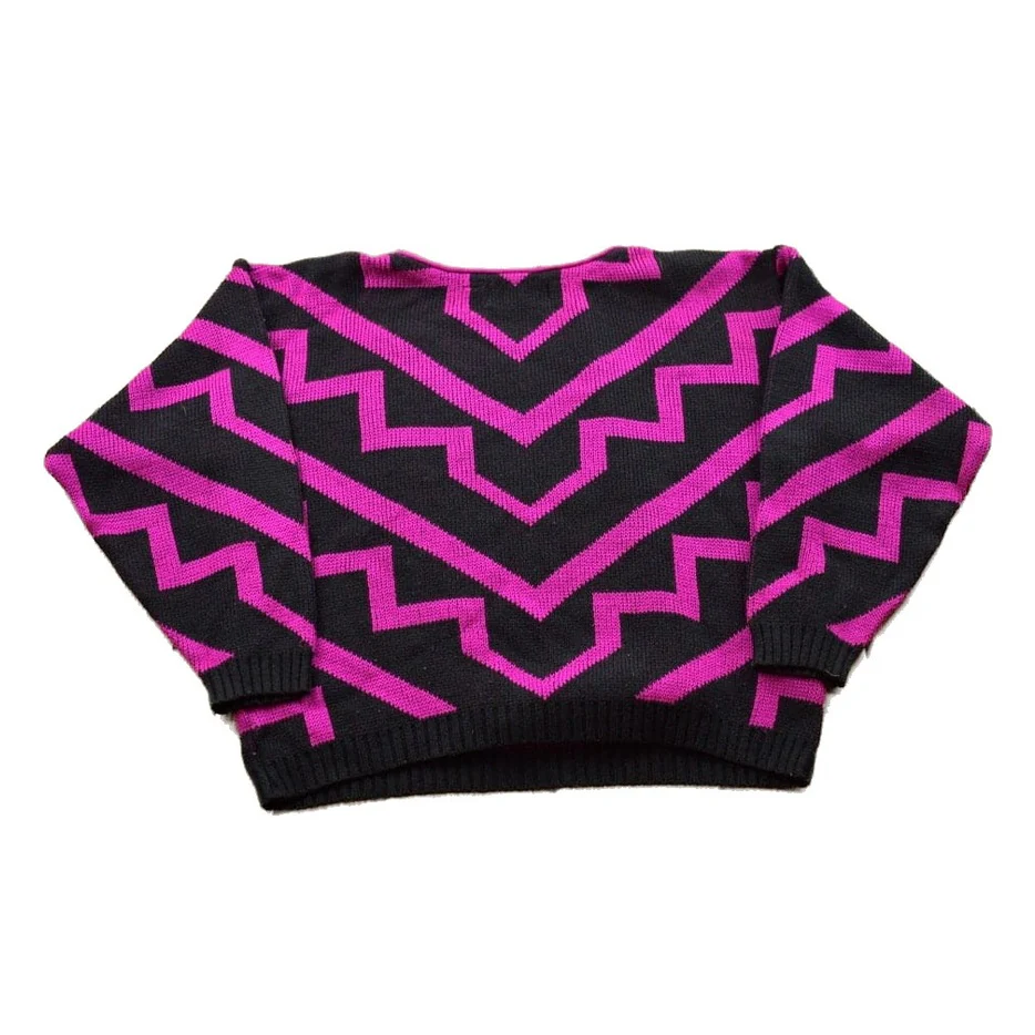 Vintage 1990s Bristol Court Knitted Crewneck Sweater Men's Small - Image 2