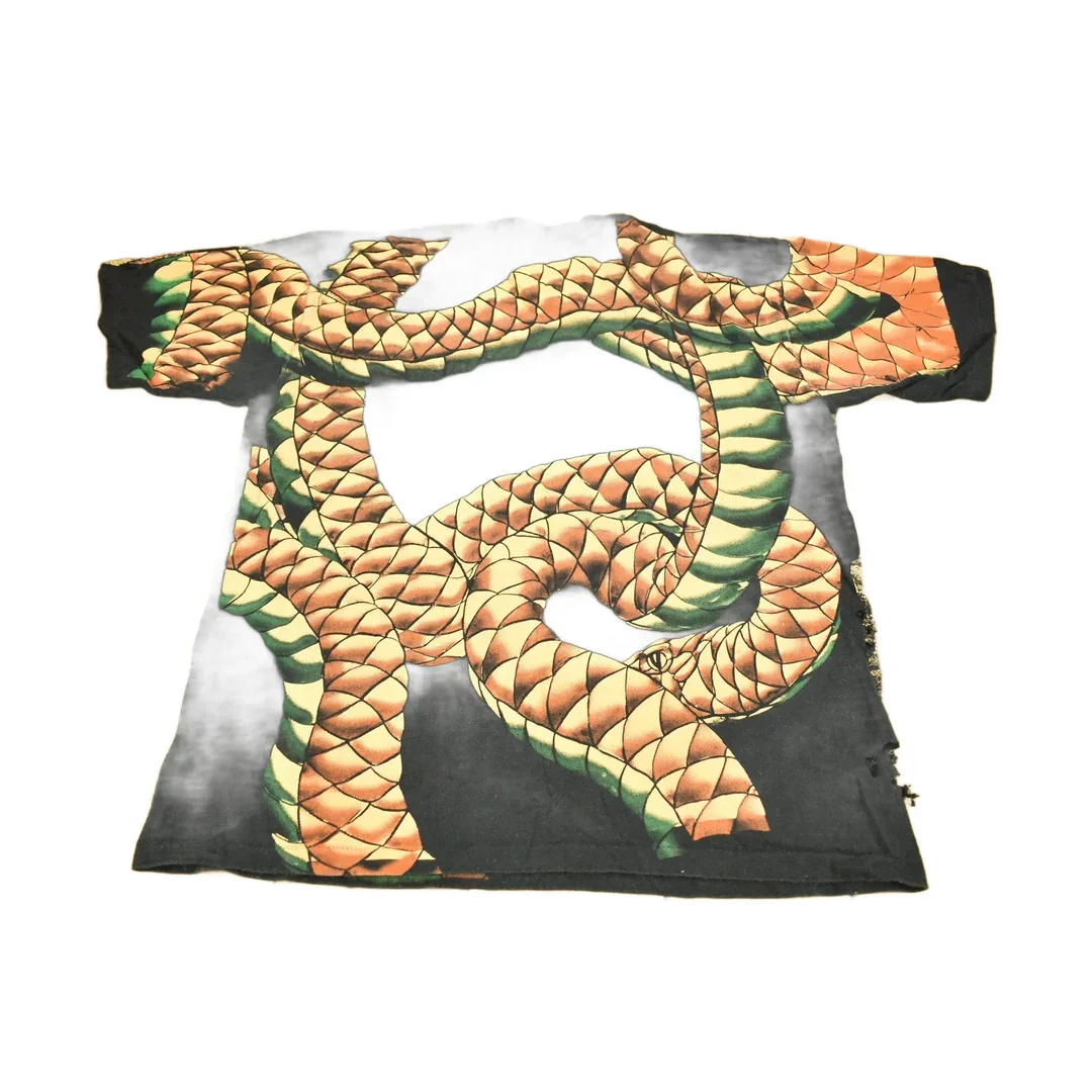Vintage 1990s Brooks & Dunn All Over Print Rattlesnake T-shirt Men's Large - Image 2