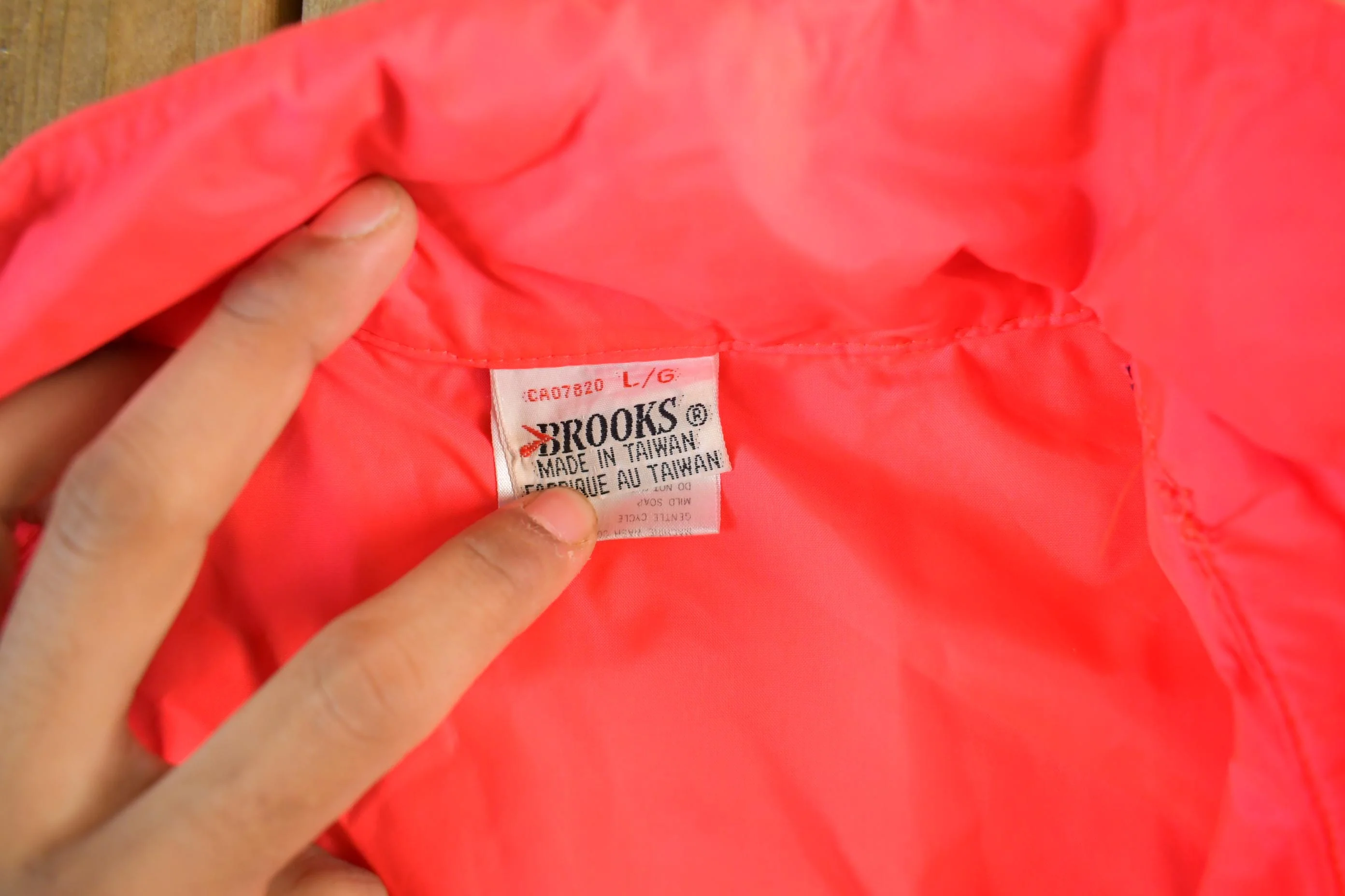 Vintage 1990s Brooks Embroidered Windbreaker Jacket Men's Large - Image 5
