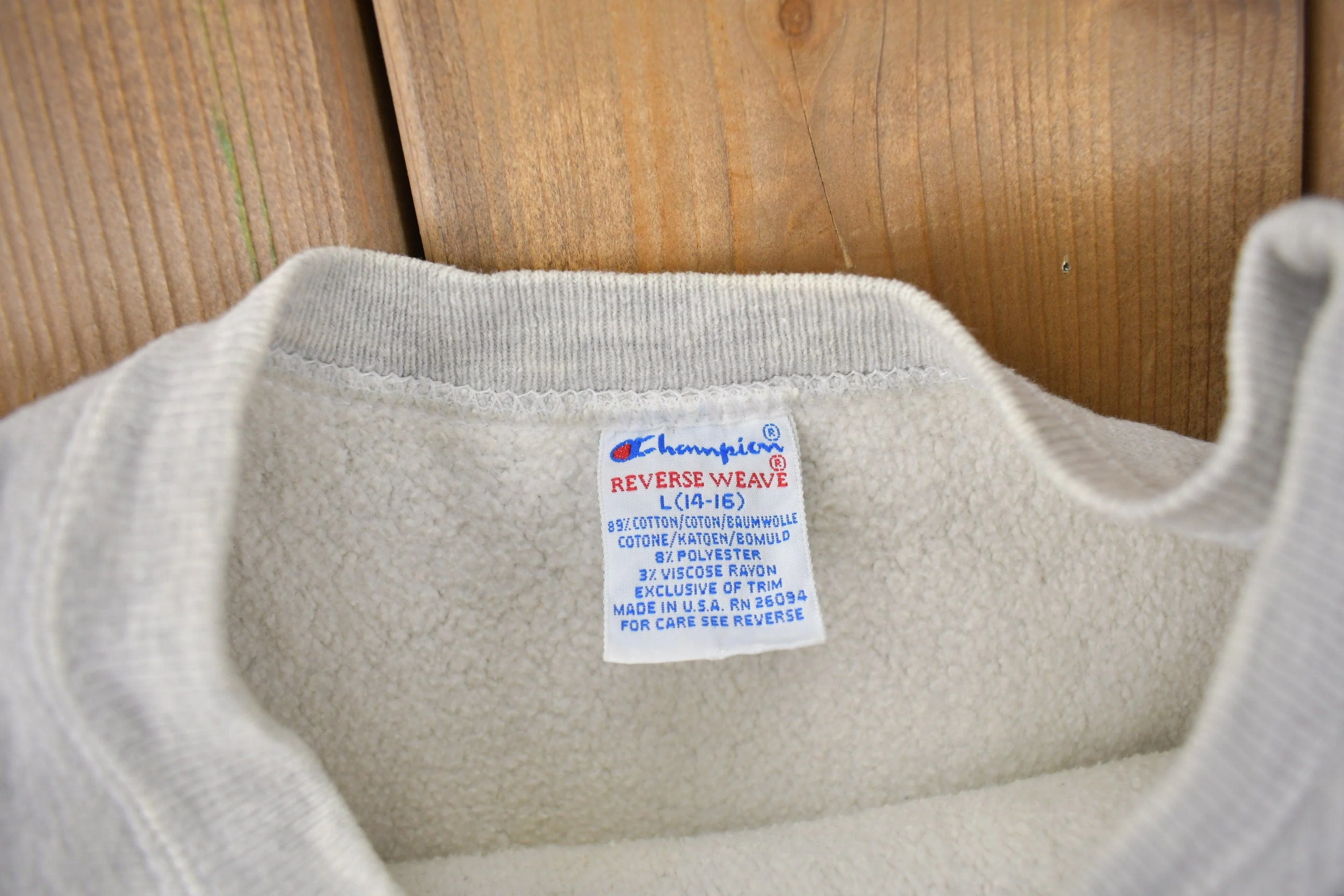 Vintage 1990s Brown University Champion Reverse Weave Crewneck Youth L - Image 6