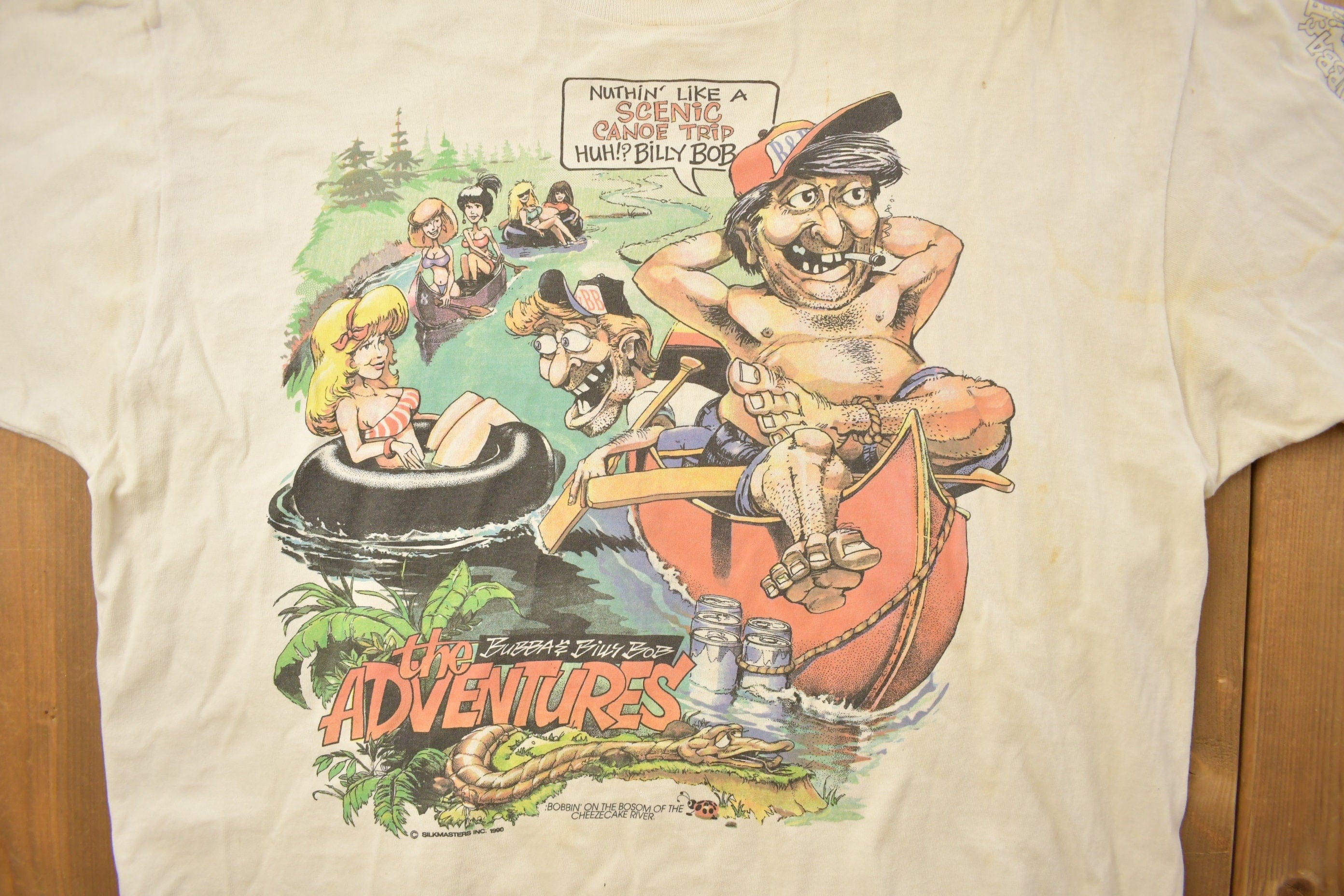 Vintage 1990s Bubba & Billy Bob The Adventures Graphic T Shirt Men's XL - Image 3