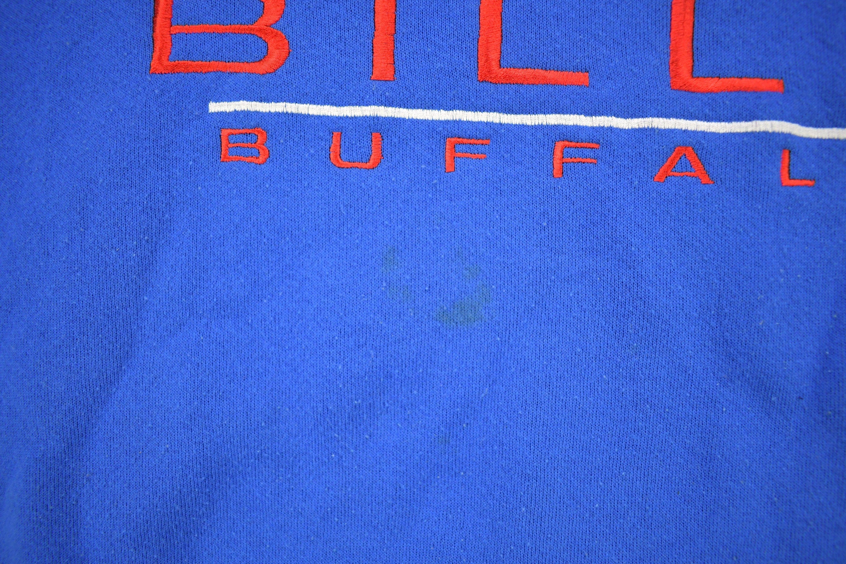 Vintage 1990s Buffalo Bills NFL Embroidered Crewneck Sweatshirt Men's 2XL - Image 4