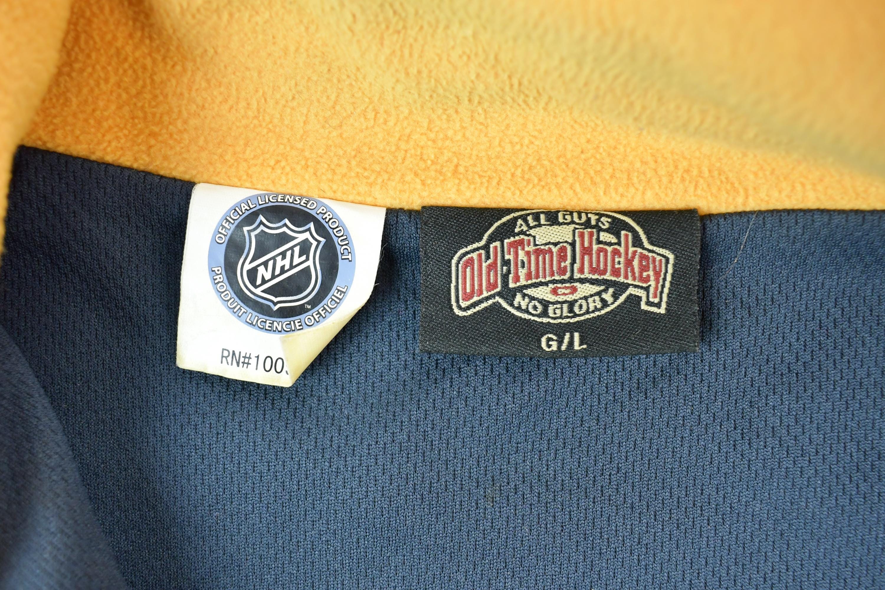 Vintage 1990s Buffalo Sabres Old Time Hockey NHL Hockey Full Zip Fleece Sweatshirt Men's Large - Image 3