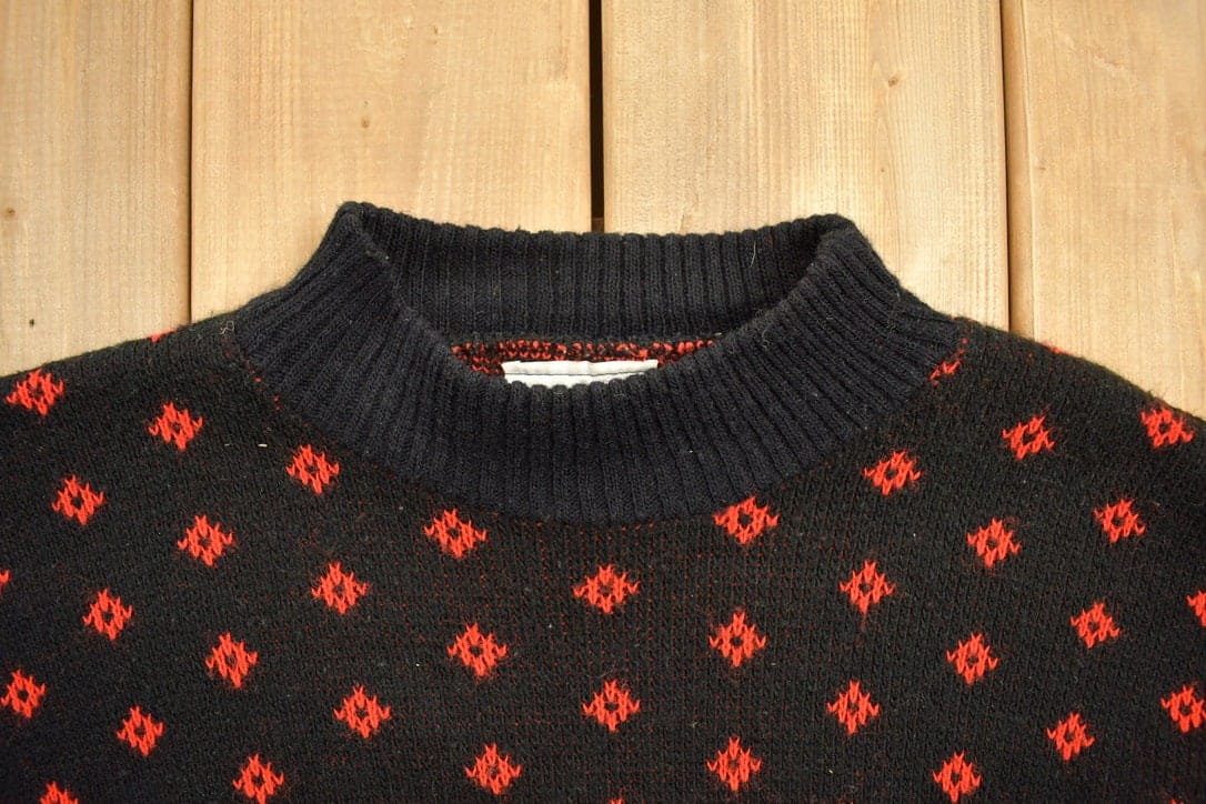 Vintage 1990s Burlington Knit Sweater Men's Medium - Image 3