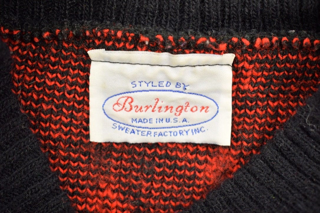 Vintage 1990s Burlington Knit Sweater Men's Medium - Image 4