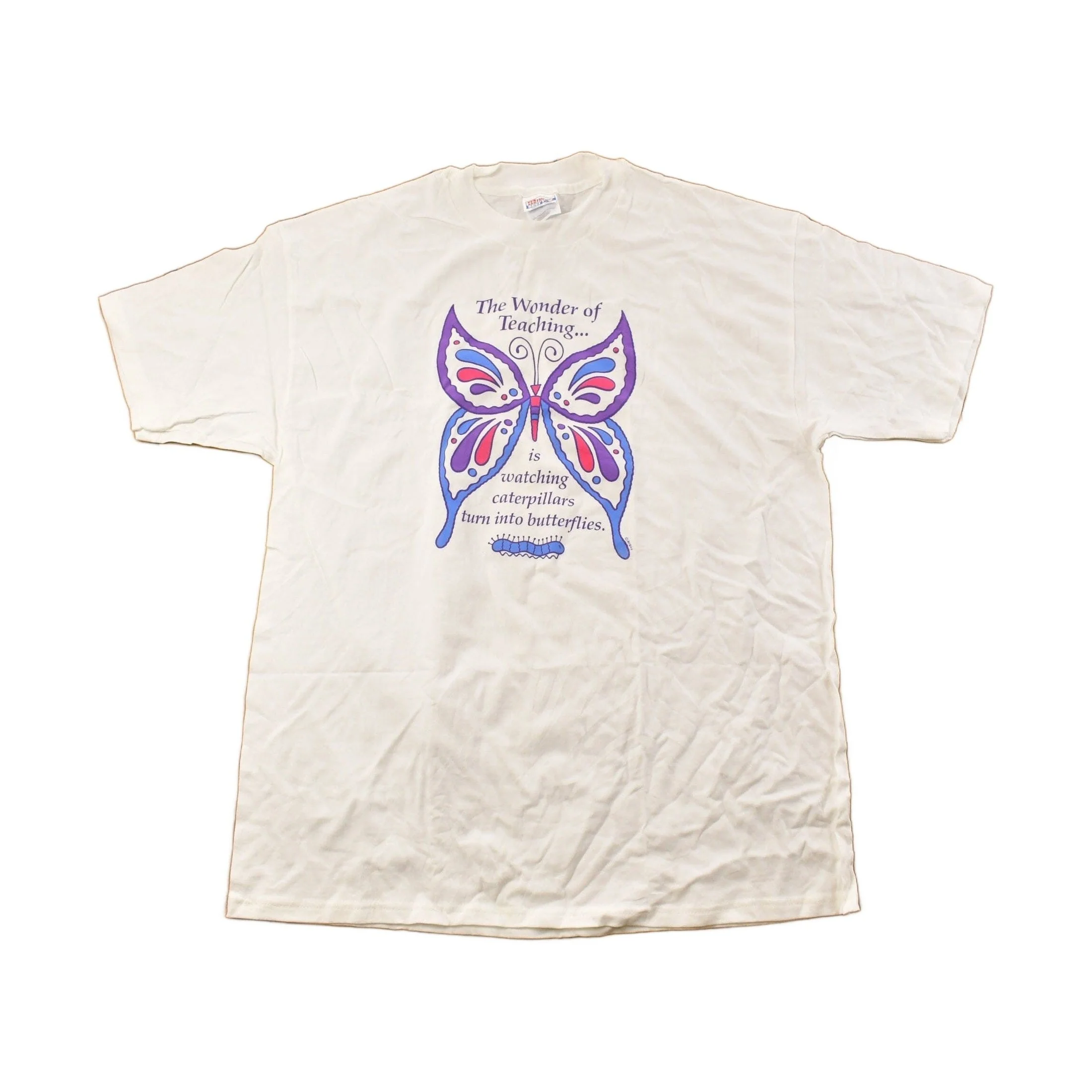 Vintage 1990s Butterfly Graphic T Shirt Men's XL