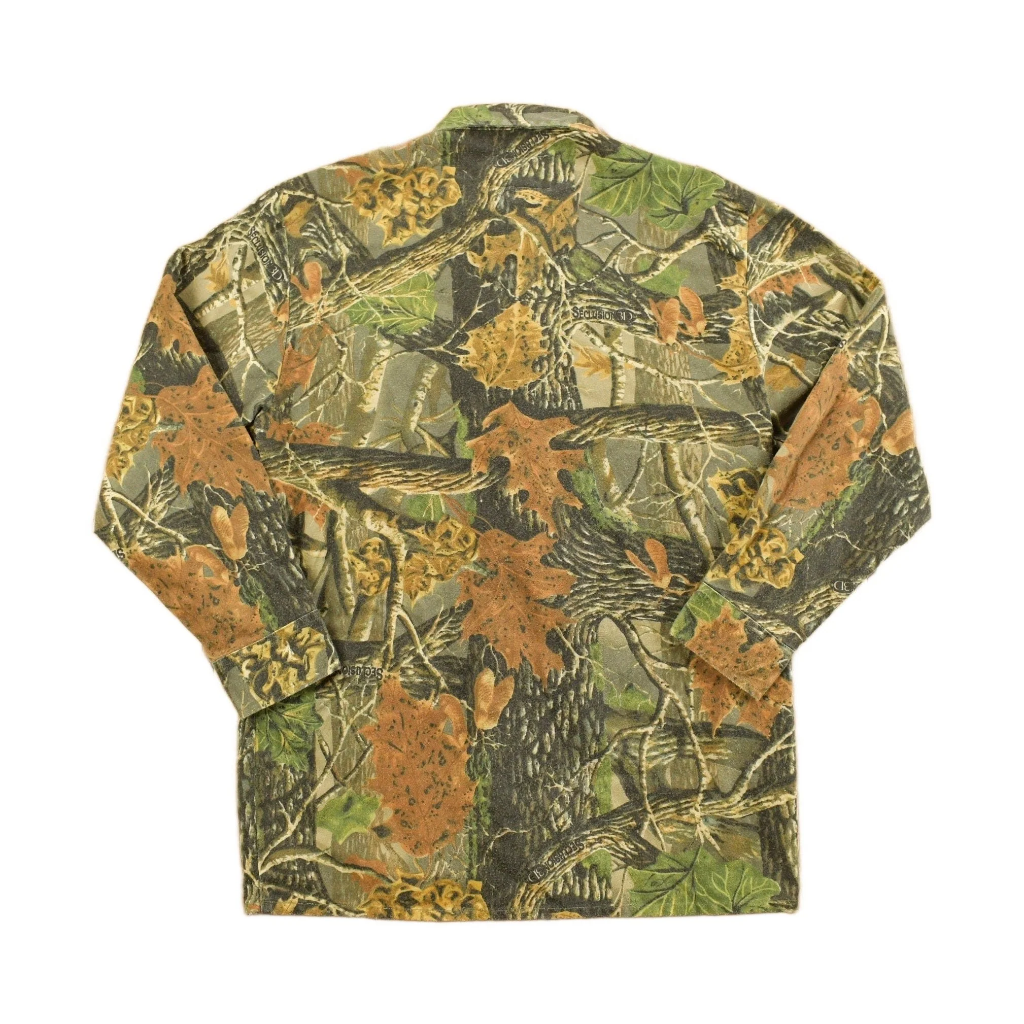 Vintage 1990s Cabela's For Kids Tree Camouflage Button Up Shirt Youth XL - Image 2