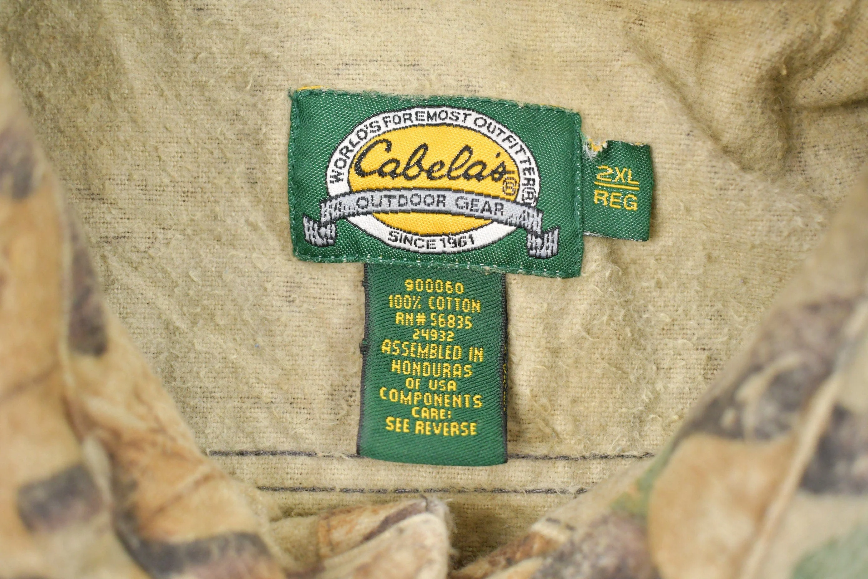 Vintage 1990s Cabela's Tree Camo Button Up Shirt Men's 3XL - Image 3