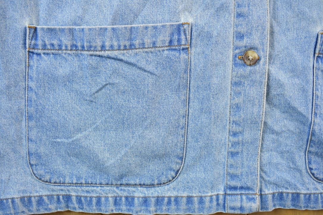 Vintage 1990s Cabin Creek Denim Button Up Shirt Men's XL - Image 5