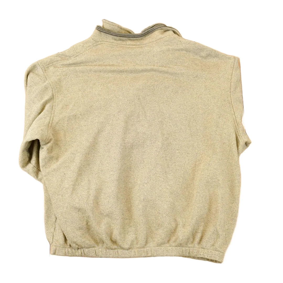 Vintage 1990s Calgary Canada Quarter Button Knit Sweater Men's L - Image 2