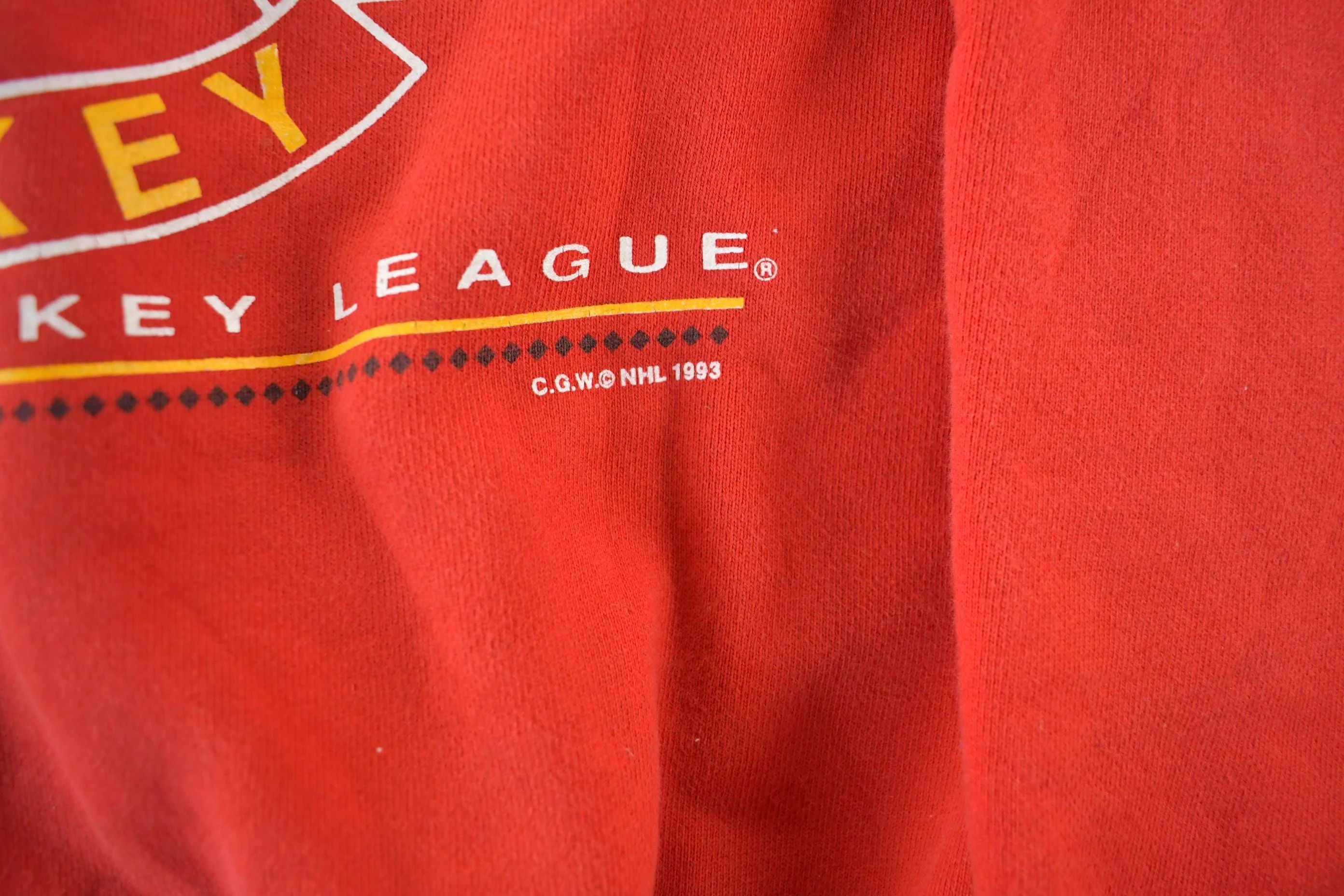 Vintage 1990s Calgary Flames NHL Hockey Crewneck Sweatshirt - Image 5