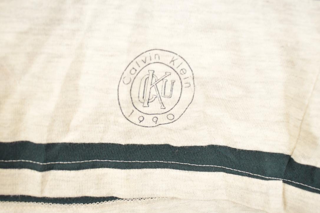 Vintage 1990s Calvin Klein Striped Crewneck Shirt Women's L - Image 3
