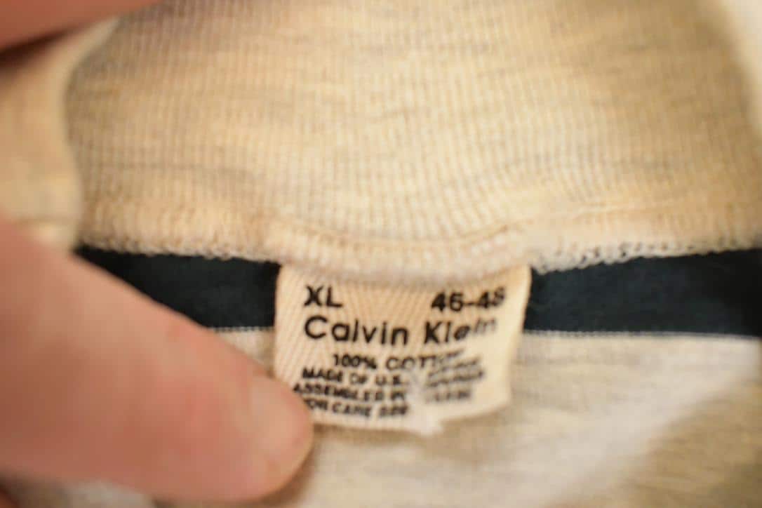 Vintage 1990s Calvin Klein Striped Crewneck Shirt Women's L - Image 4
