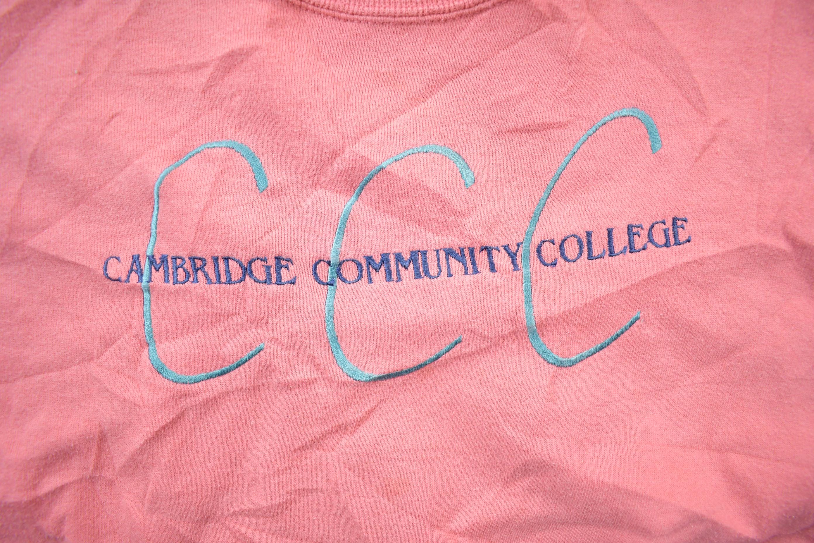 Vintage 1990s Cambridge Community College Collegiate Crewneck Men's XL - Image 4