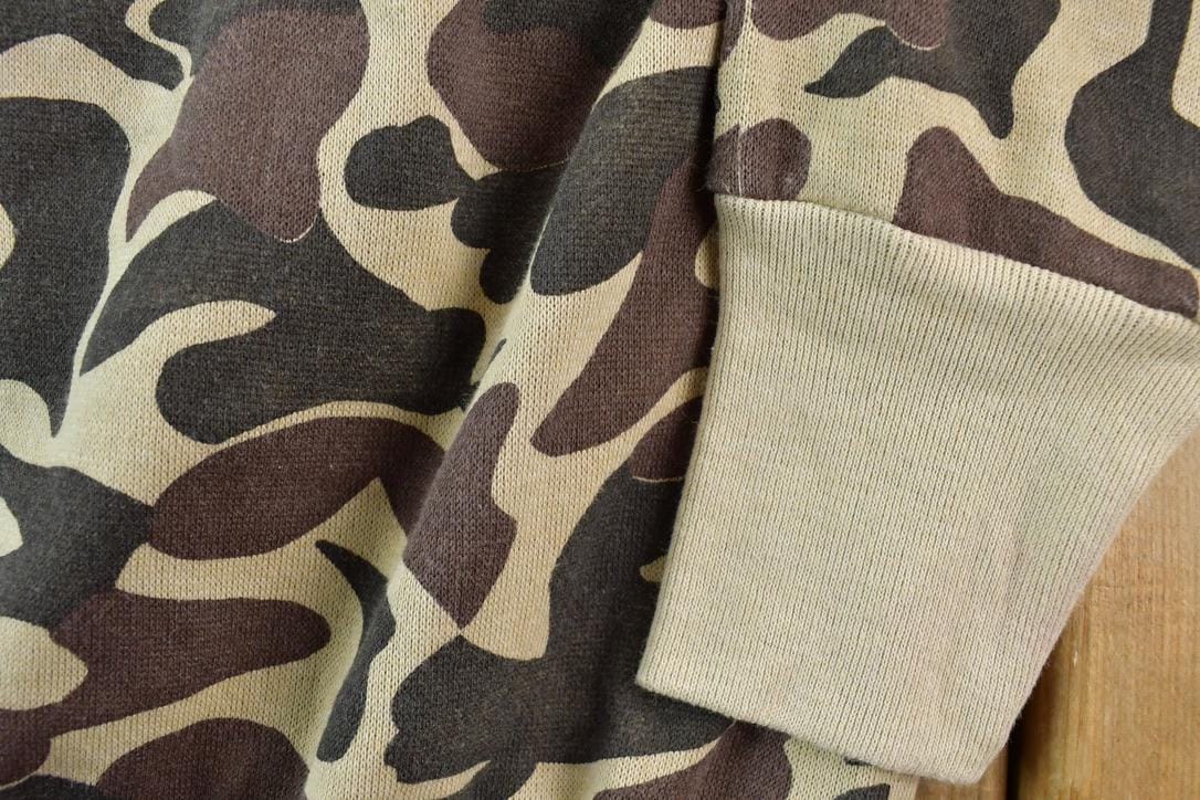 Vintage 1990s Camo Crewneck Sweatshirt Men's XL - Image 3