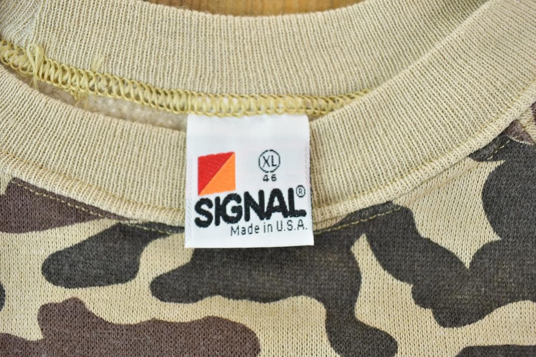 Vintage 1990s Camo Crewneck Sweatshirt Men's XL - Image 4