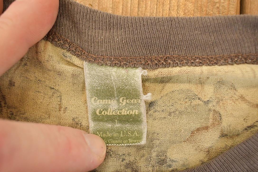 Vintage 1990s Camo Gear Collection Realtree Camo AOP Graphic Print Crewneck Shirt Mens L - Image 4