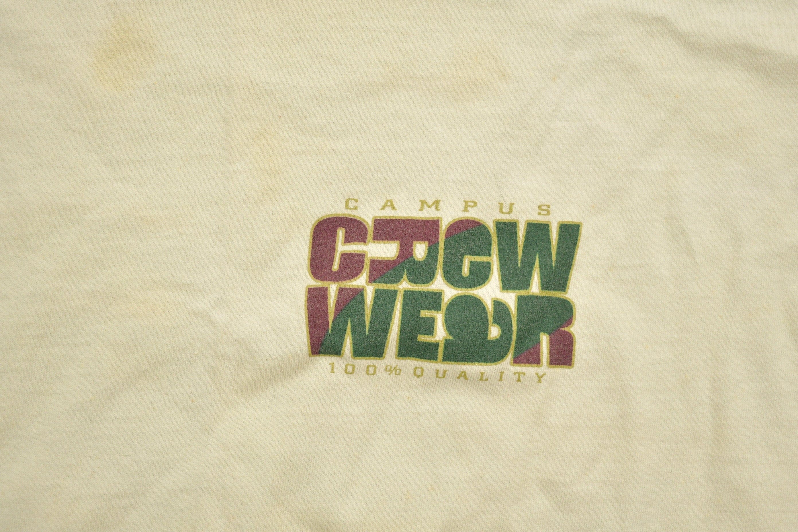 Vintage 1990s Campus Crew Wear University Collegiate T-Shirt Men's XL - Image 3