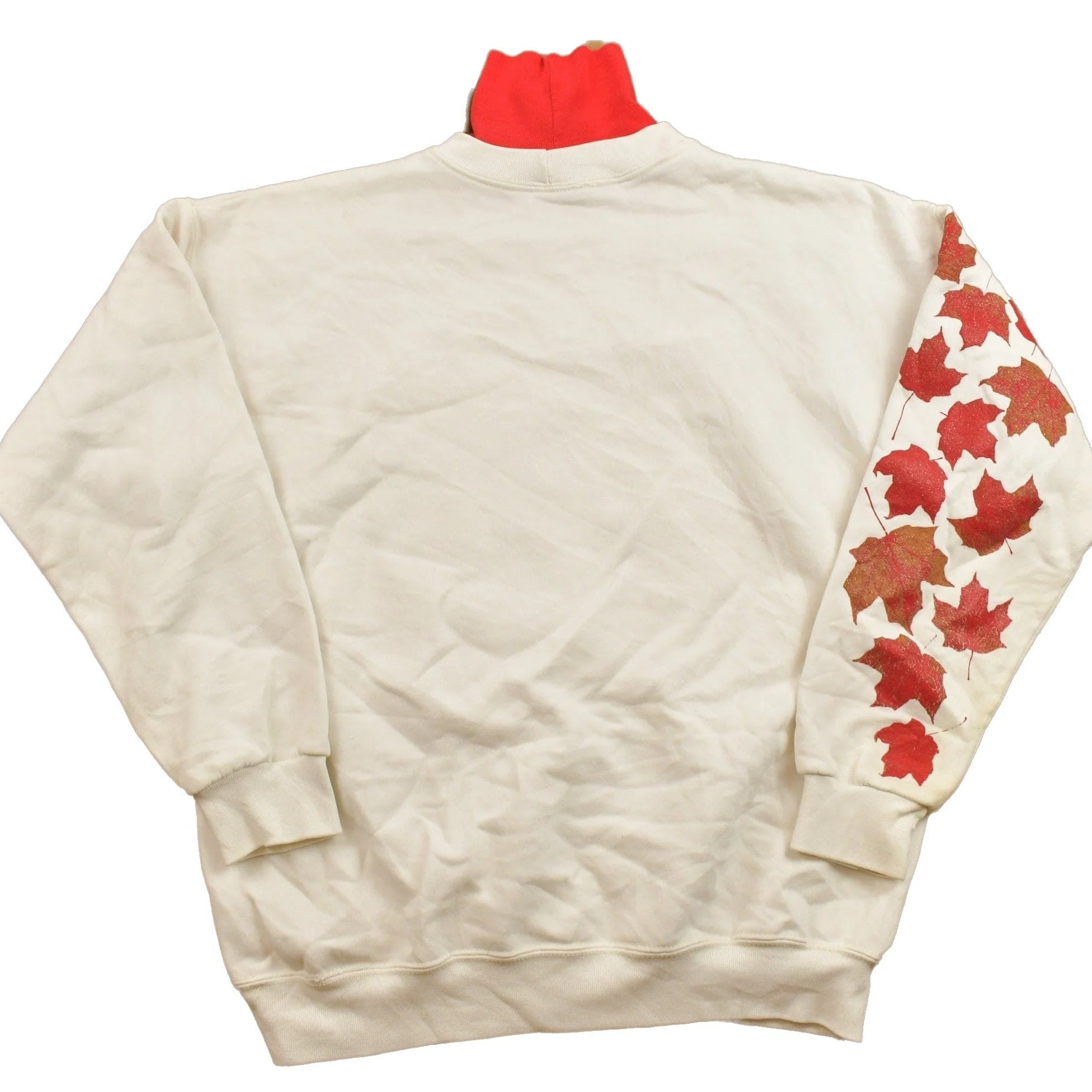 Vintage 1990s Canada Maple Leaf Turtleneck Sweatshirt Men's Large - Image 2