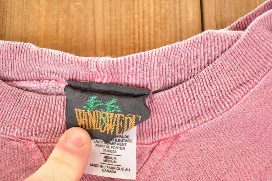 Vintage 1990s Canadian Outfitters Embroidered Moose Garment Dyed Crewneck Sweatshirt Men's L - Image 5