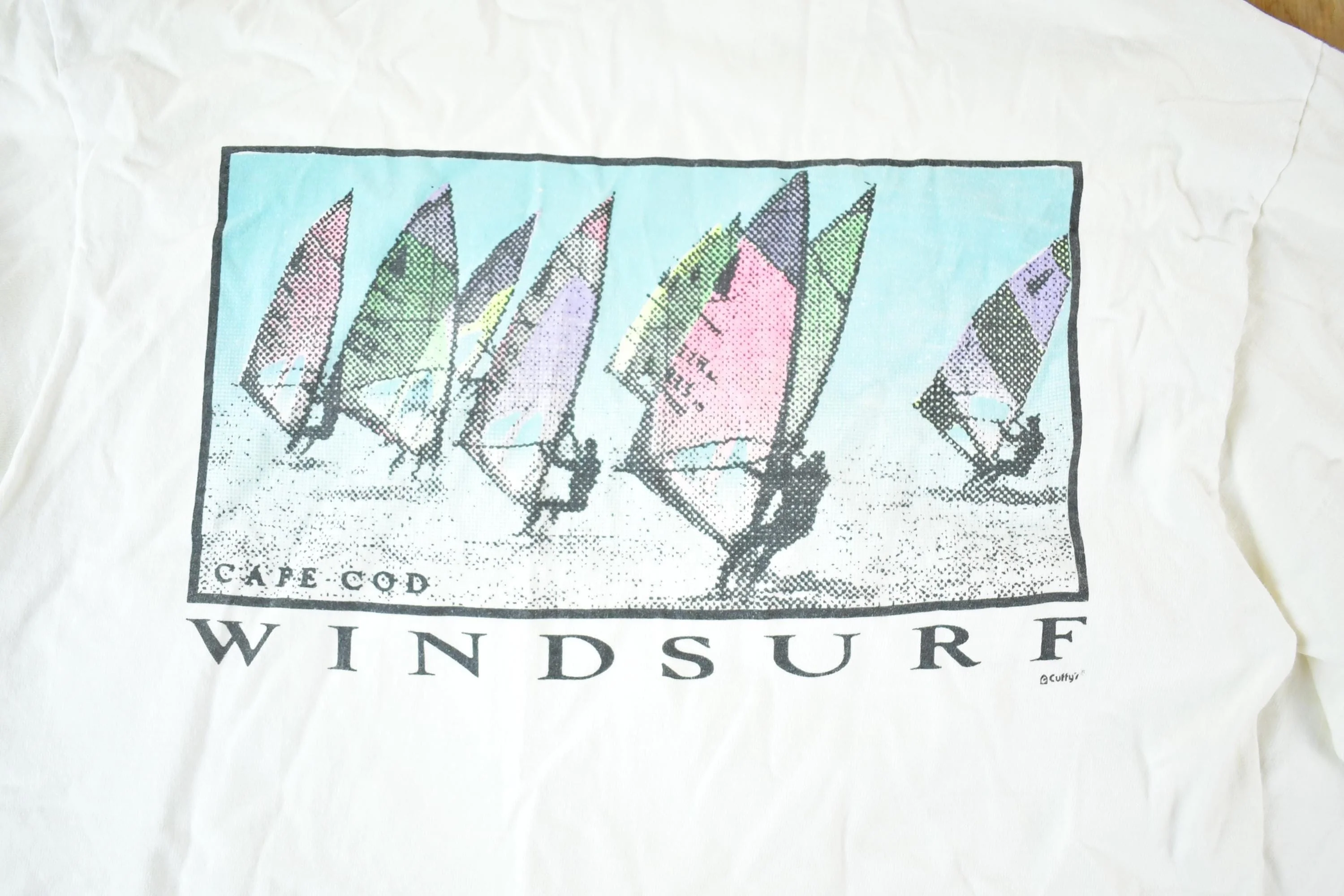 Vintage 1990s Cape Cod Windsurf Crewneck Sweatshirt Mens M - Image 3