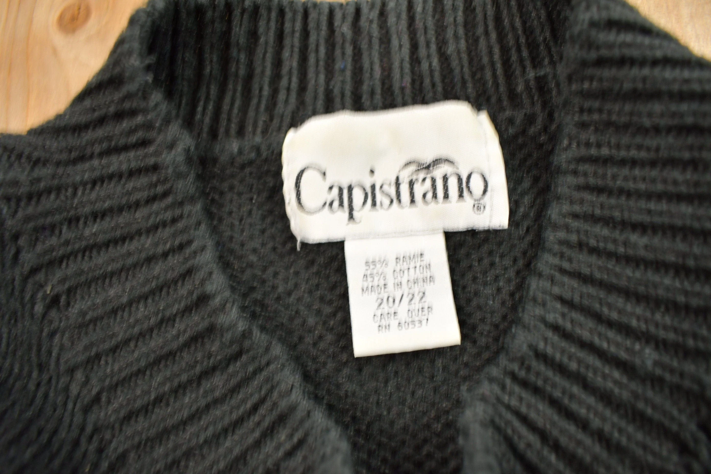 Vintage 1990s Capistrano Floral Embroidered Knitted Sweater Women's XL - Image 5