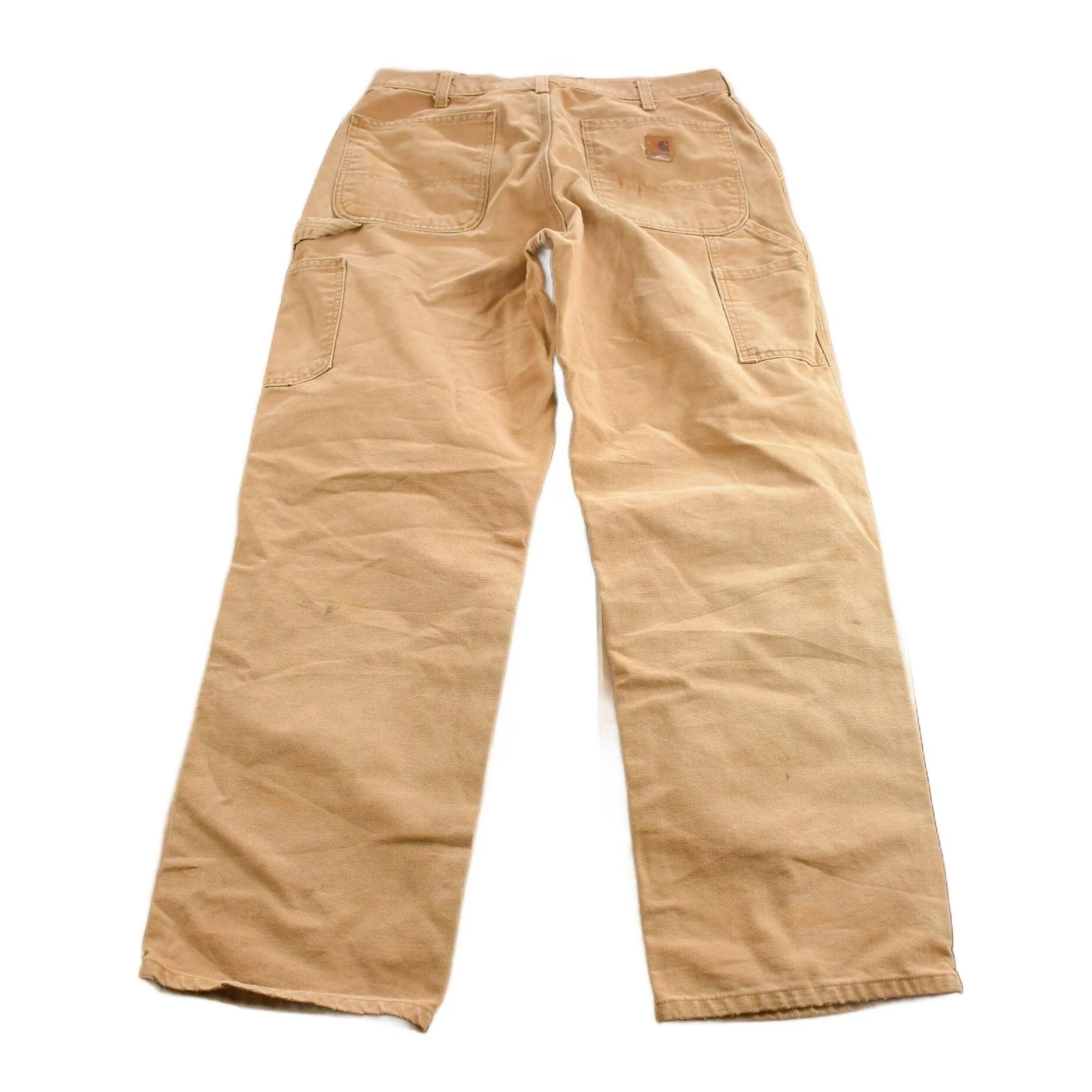 Vintage 1990s Carhartt Beige Work Pants Men's 34 x 30 - Image 2