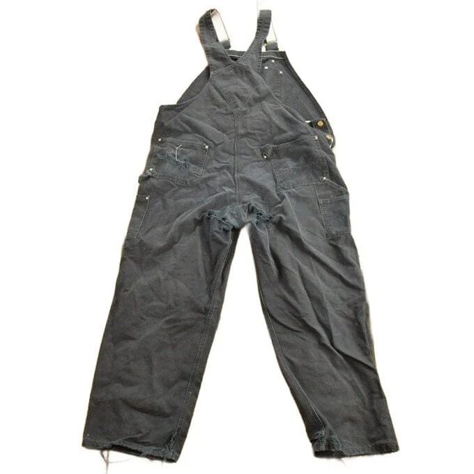 Vintage 1990s Carhartt Black Canvas Double Knee Overalls Men's 44 x 32 - Image 2