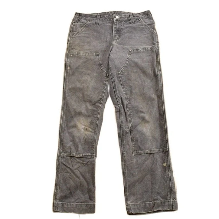 Vintage 1990s Carhartt Black Double Knee Work Pants Men's 31 x 29