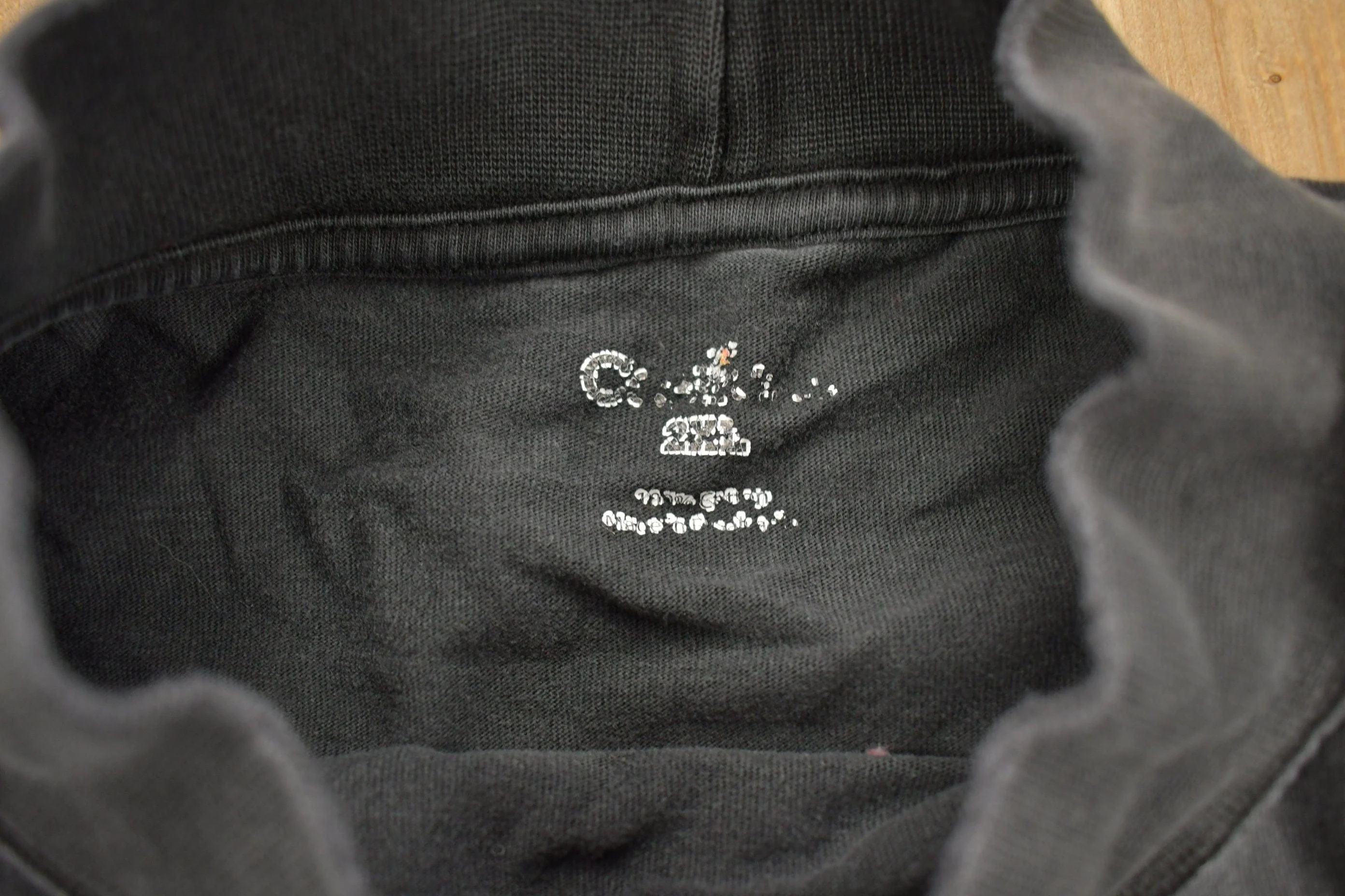Vintage 1990s Carhartt Blank Black Long Sleeve Sweatshirt Men's 2XL - Image 4