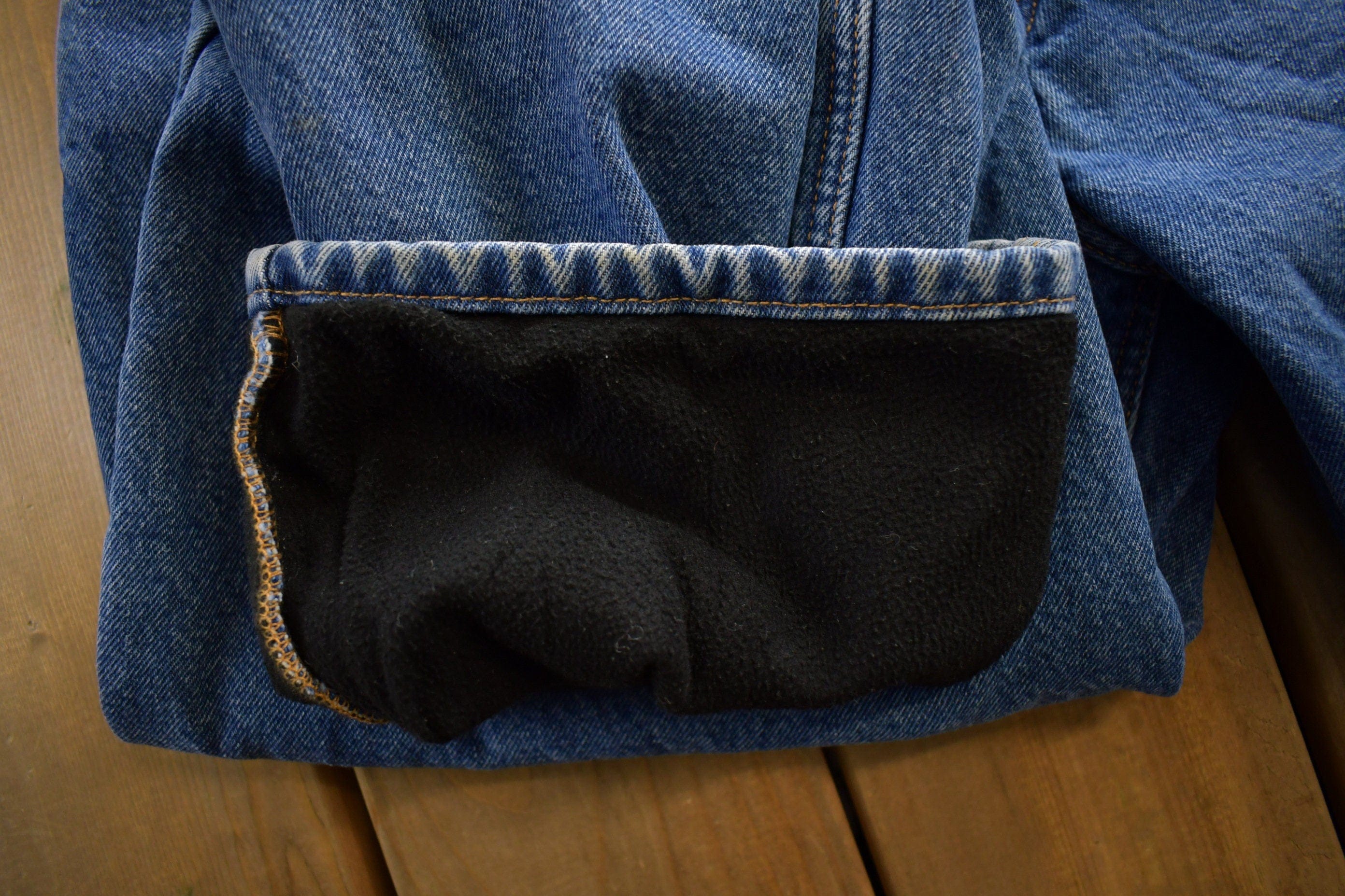Vintage 1990s Carhartt Blanket Lined Blue Jeans Men's 36 x 30 - Image 7