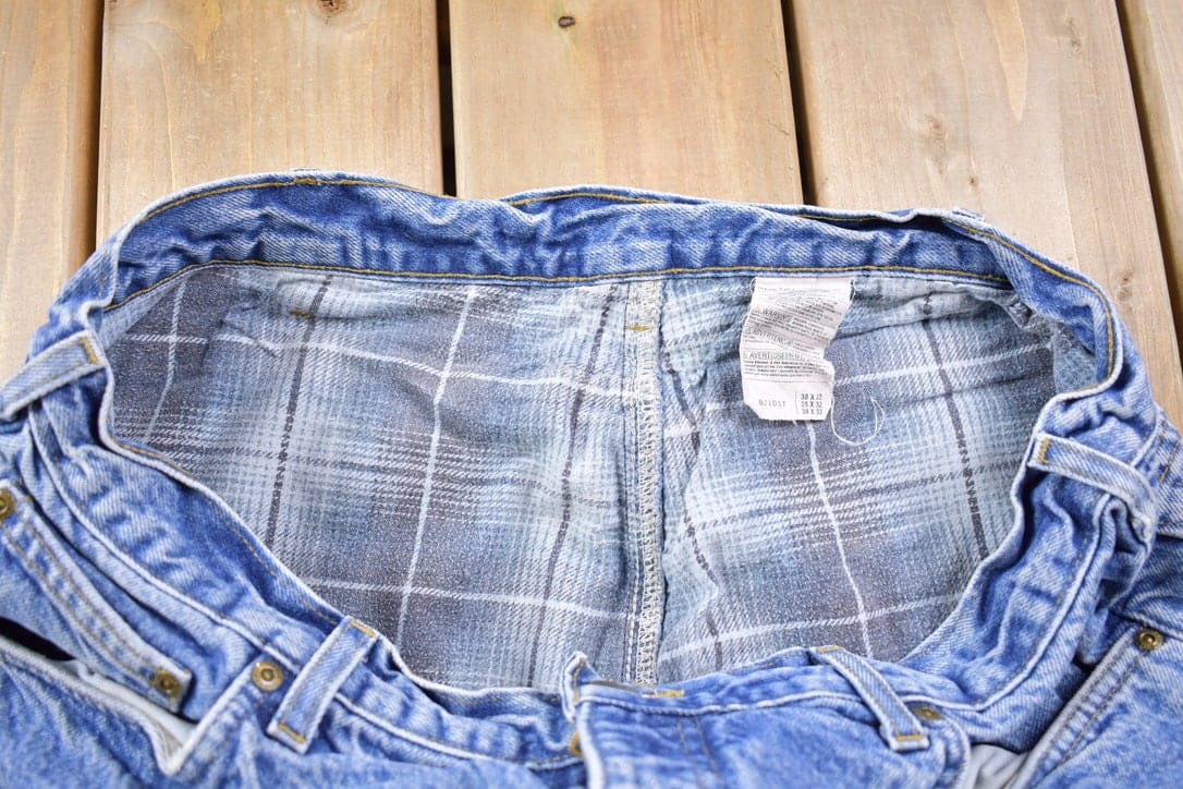 Vintage 1990s Carhartt Blanket Lined Carpenter Jeans Men's 36 x 29 - Image 4