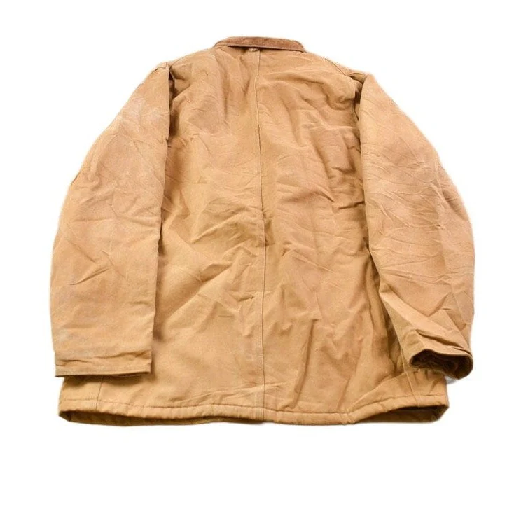 Vintage 1990s Carhartt Blanket Lined Embroidered Painters Jacket Men's Large - Image 2