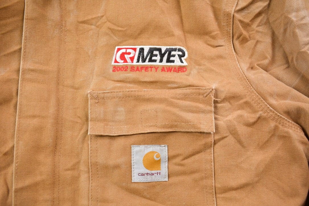 Vintage 1990s Carhartt Blanket Lined Embroidered Painters Jacket Men's Large - Image 4