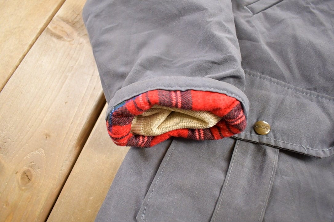 Vintage 1990s Carhartt Blanket Lined Parka Jacket Men's Medium - Image 4