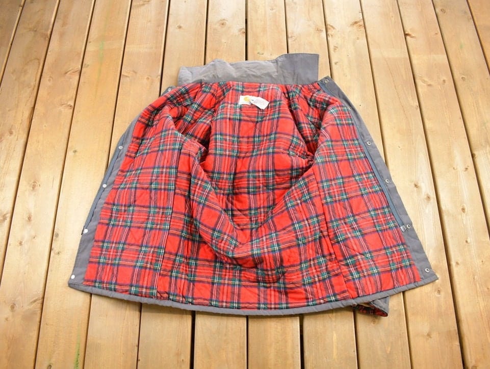 Vintage 1990s Carhartt Blanket Lined Parka Jacket Men's Medium - Image 5